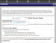 Tablet Screenshot of coyoteslacrosse.com